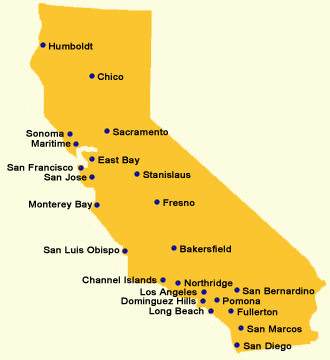 Map of California State Universities